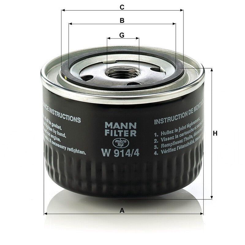 MANN FILTER Ölfilter W 914/4 MANN FILTER
