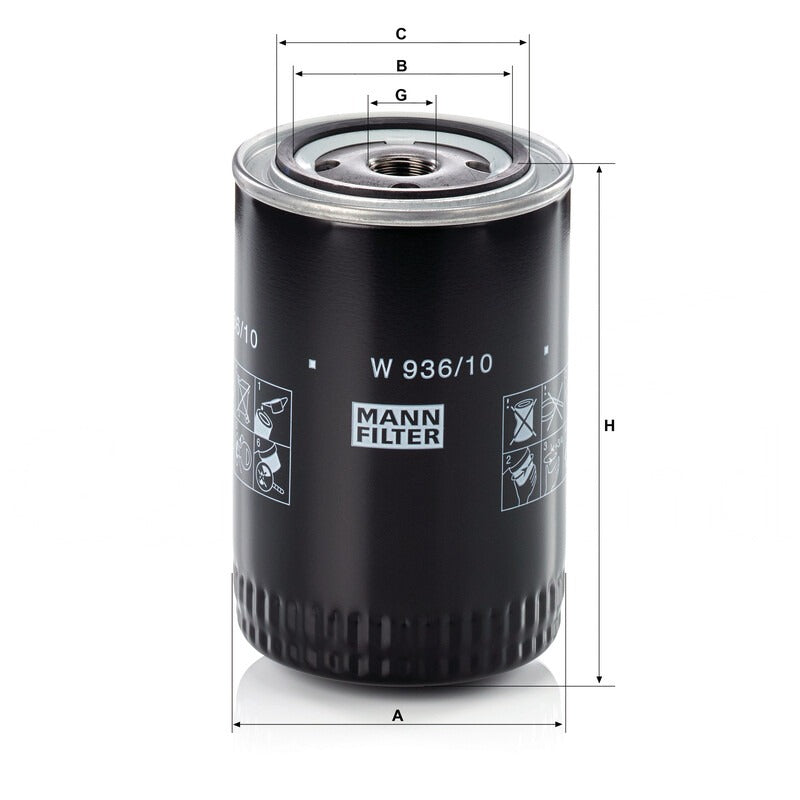 MANN FILTER Schmieroelwechselfilter W 936/10 MANN FILTER