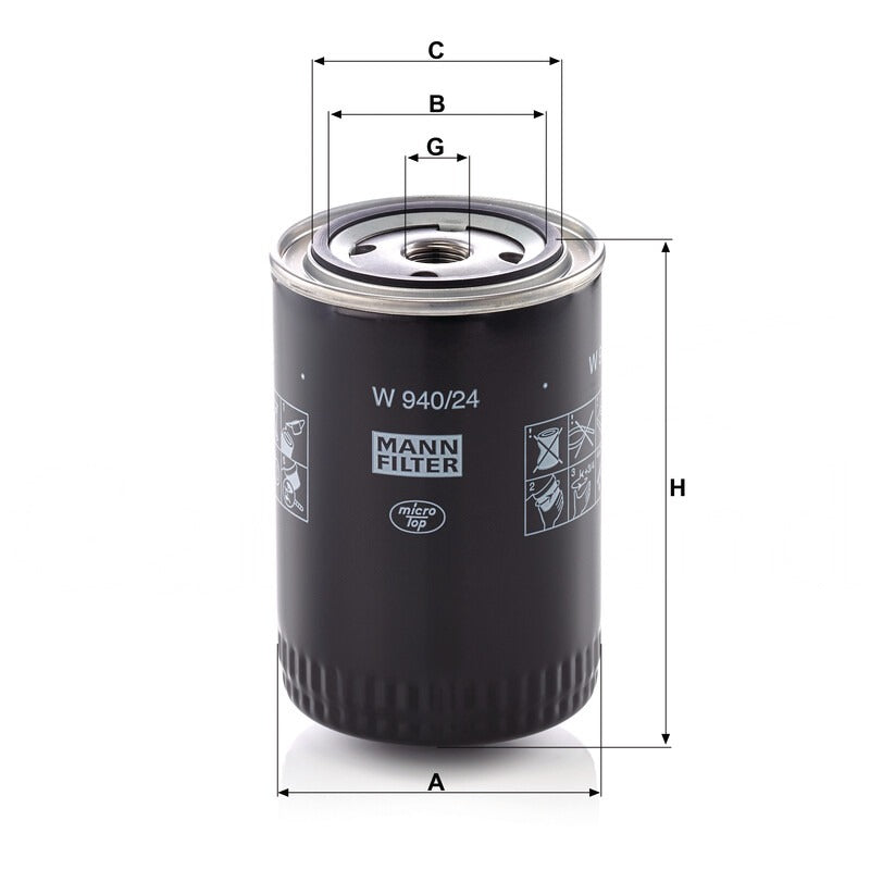 MANN FILTER Motorölfilter W 940/24 MANN FILTER