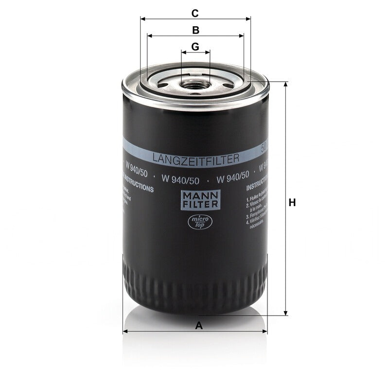 MANN FILTER Ölfilter W 940/50 MANN FILTER