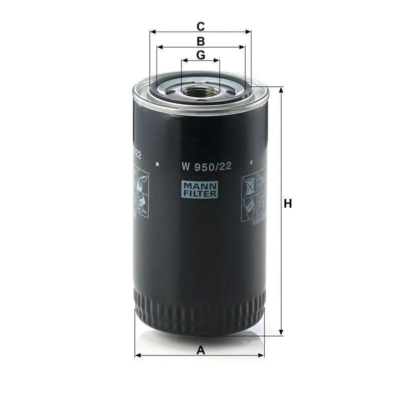 MANN FILTER Ölfilter W 950/22 MANN FILTER
