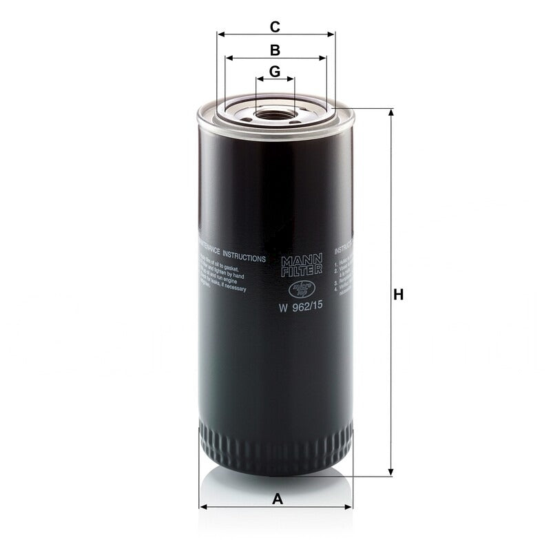 MANN FILTER Motorölfilter W 962/15 MANN FILTER