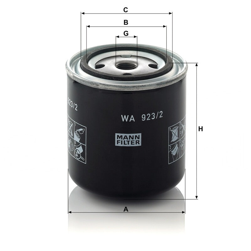 MANN FILTER Kühlflüssigkeitsfilter WA 923/2 MANN FILTER