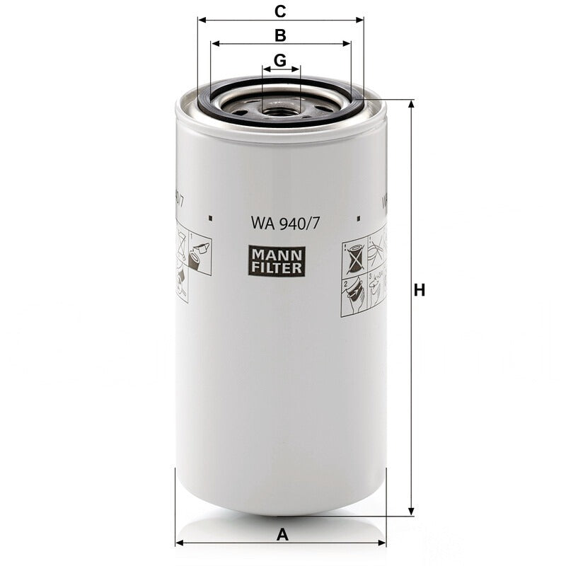 MANN FILTER Kühlflüssigkeitsfilter WA 940/7 MANN FILTER