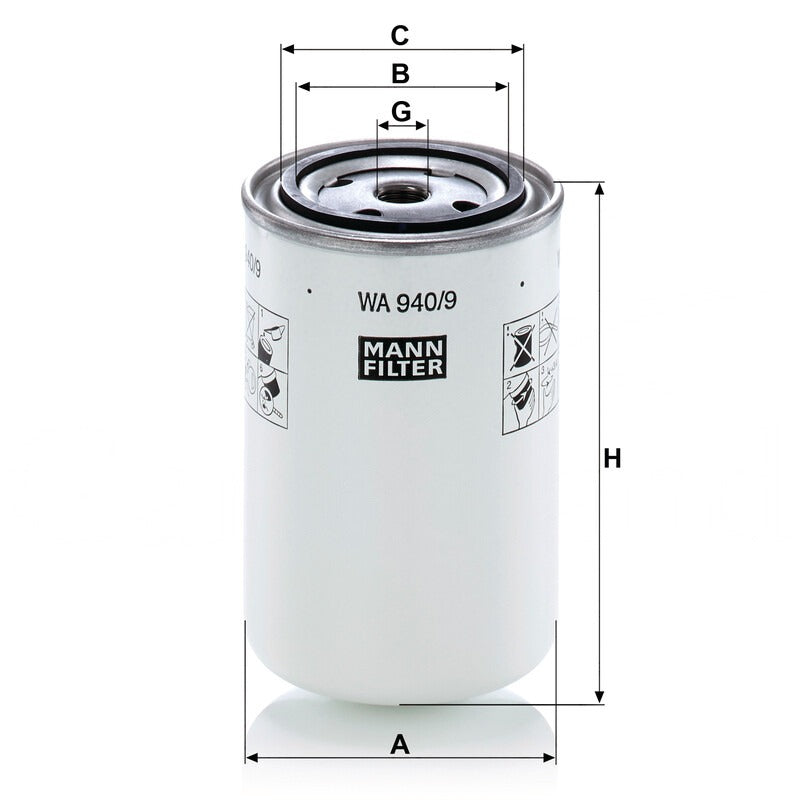 MANN FILTER Kühlflüssigkeitsfilter WA 940/9 MANN FILTER