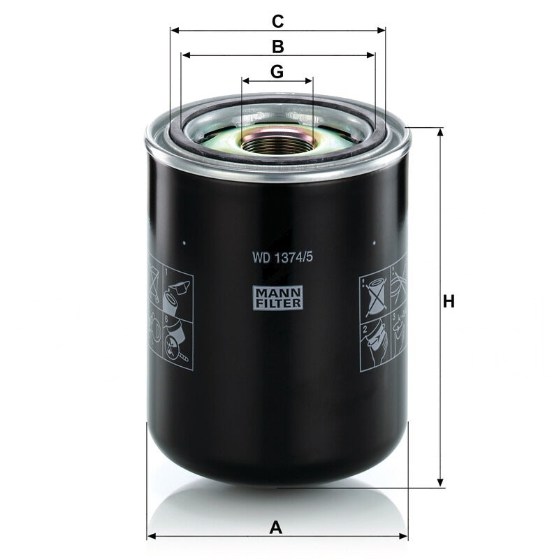 MANN FILTER Hydraulikfilter WD 1374/5 MANN FILTER