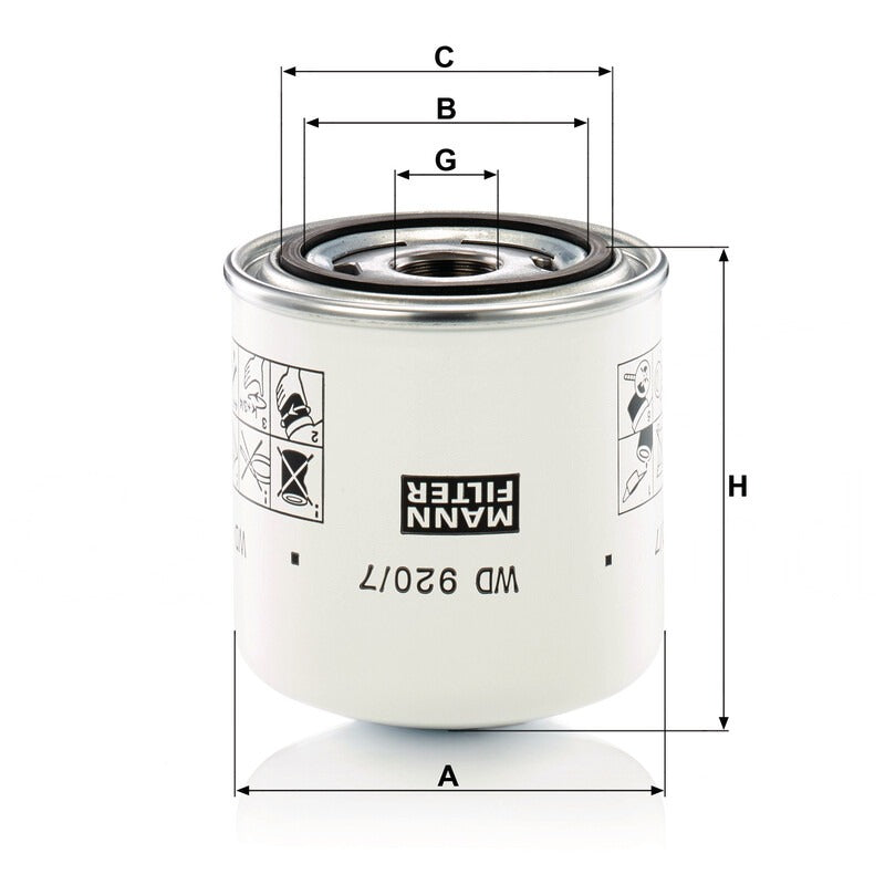MANN FILTER Hydraulikoelwechselfilter WD 920/7 MANN FILTER