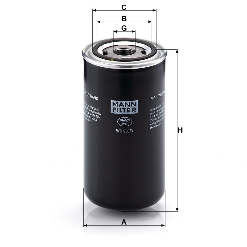 MANN FILTER Ölfilter WD 950/3 MANN FILTER