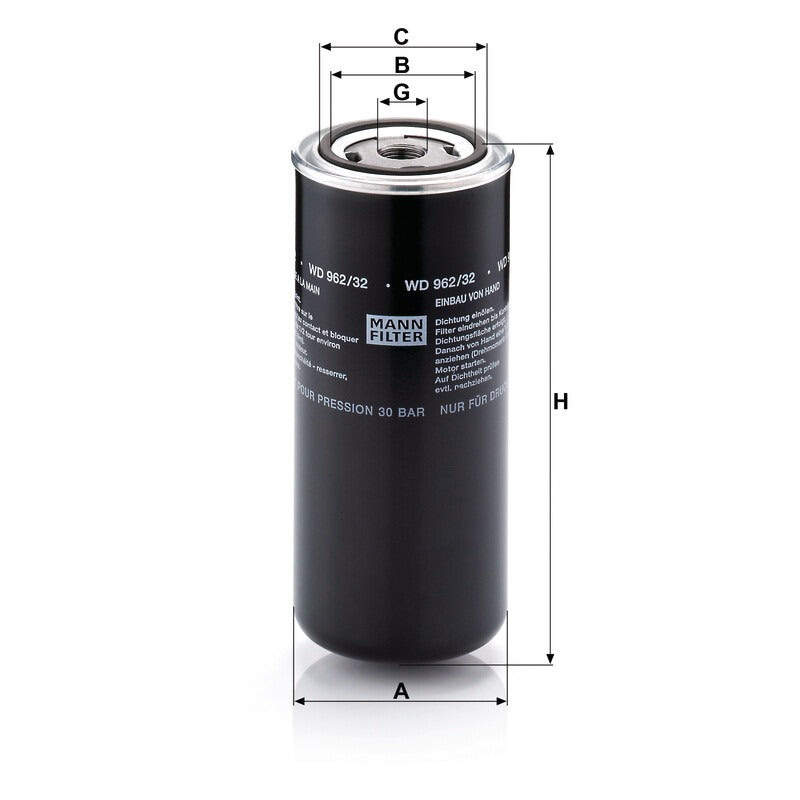 MANN FILTER Hydraulikfilter WD 962/32 MANN FILTER