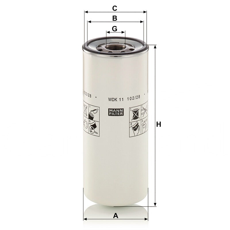 MANN FILTER Kraftstofffilter WDK 11102/28 MANN FILTER