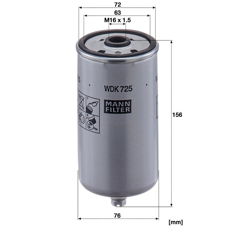 MANN FILTER Kraftstofffilter WDK 725 MANN FILTER