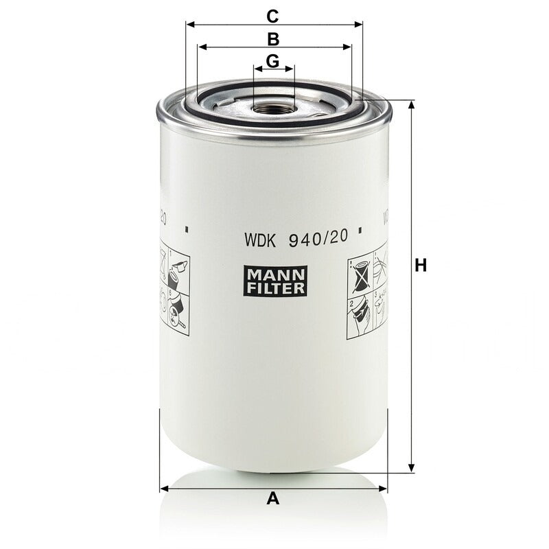 MANN FILTER Kraftstofffilter WDK 940/20 MANN FILTER