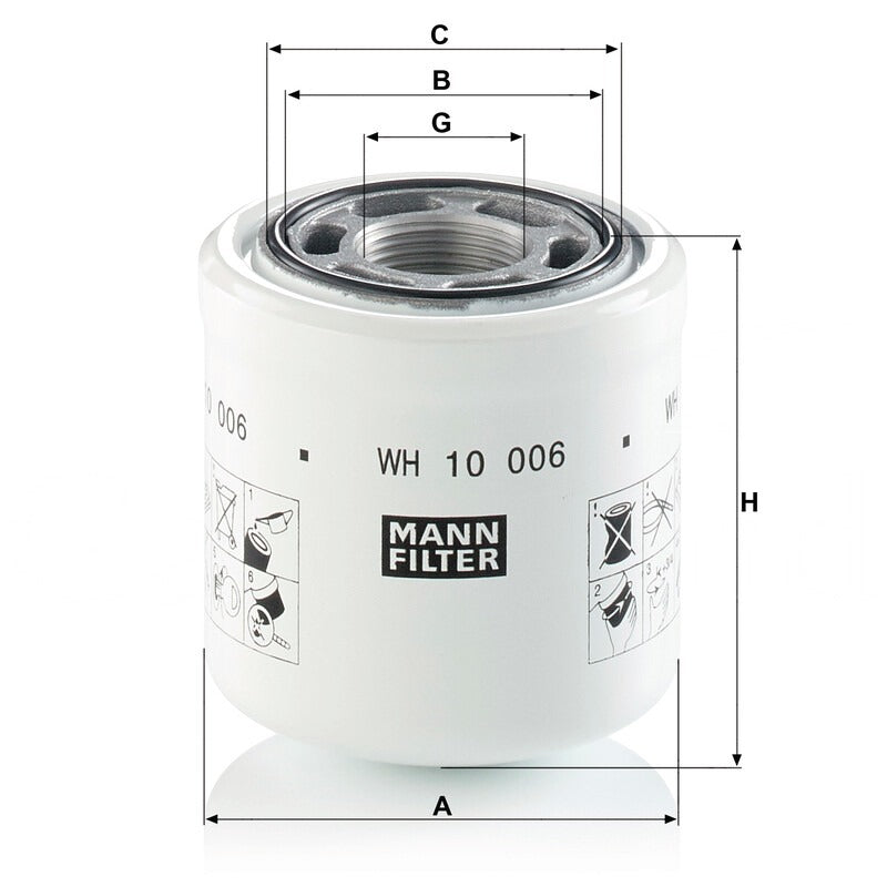 MANN FILTER Hydraulikölfilter WH 10006 MANN FILTER