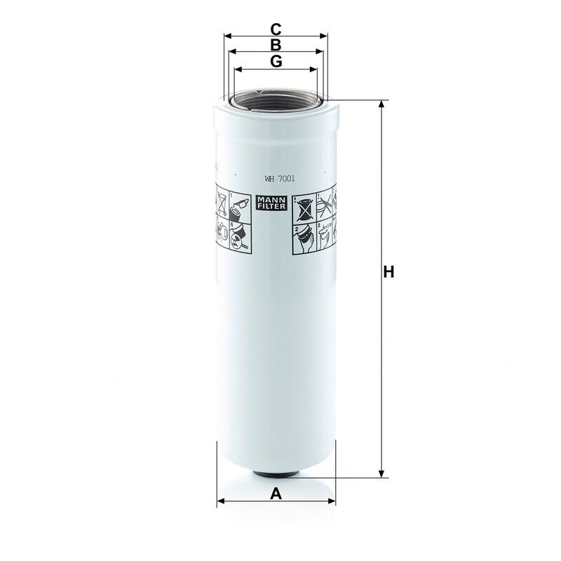 MANN FILTER Hydraulikwechselfilter WH 7001 MANN FILTER