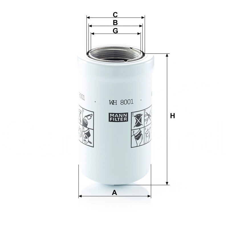 MANN FILTER Hydraulikwechselfilter WH 8001 MANN FILTER