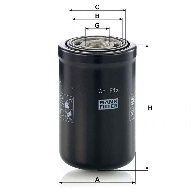 MANN FILTER Motorölfilter WH 945 MANN FILTER