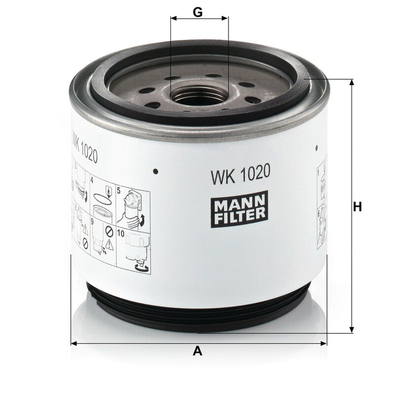 MANN FILTER Kraftstofffilter WK 1020X MANN FILTER