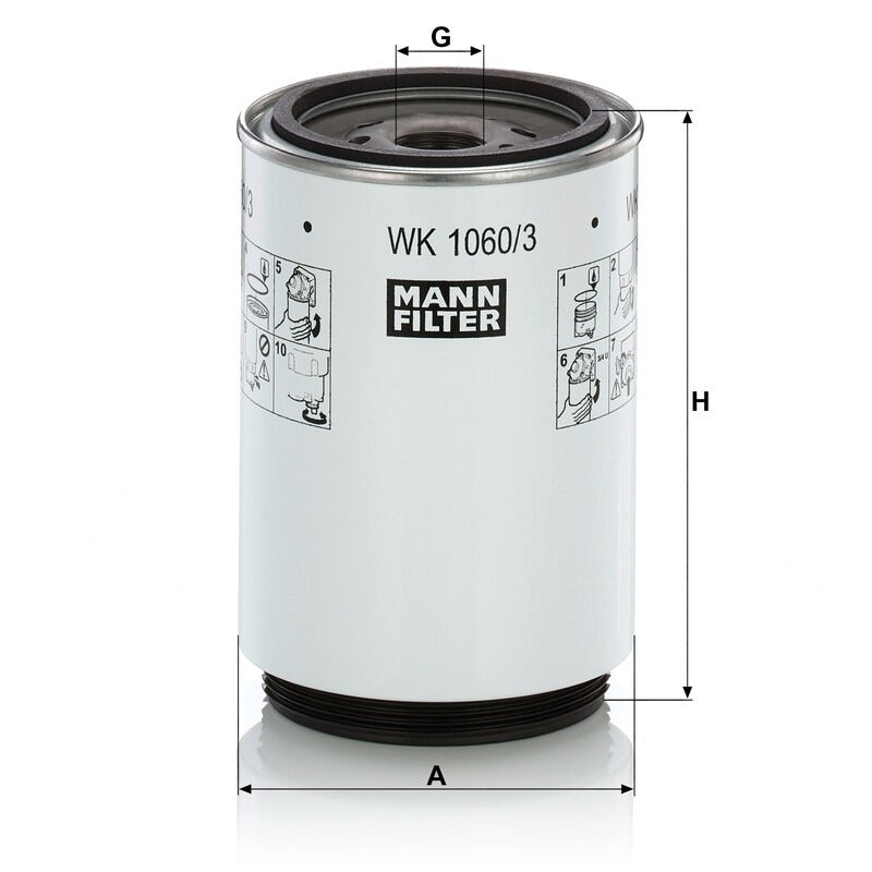 MANN FILTER Kraftstofffilter WK 1060/3X MANN FILTER