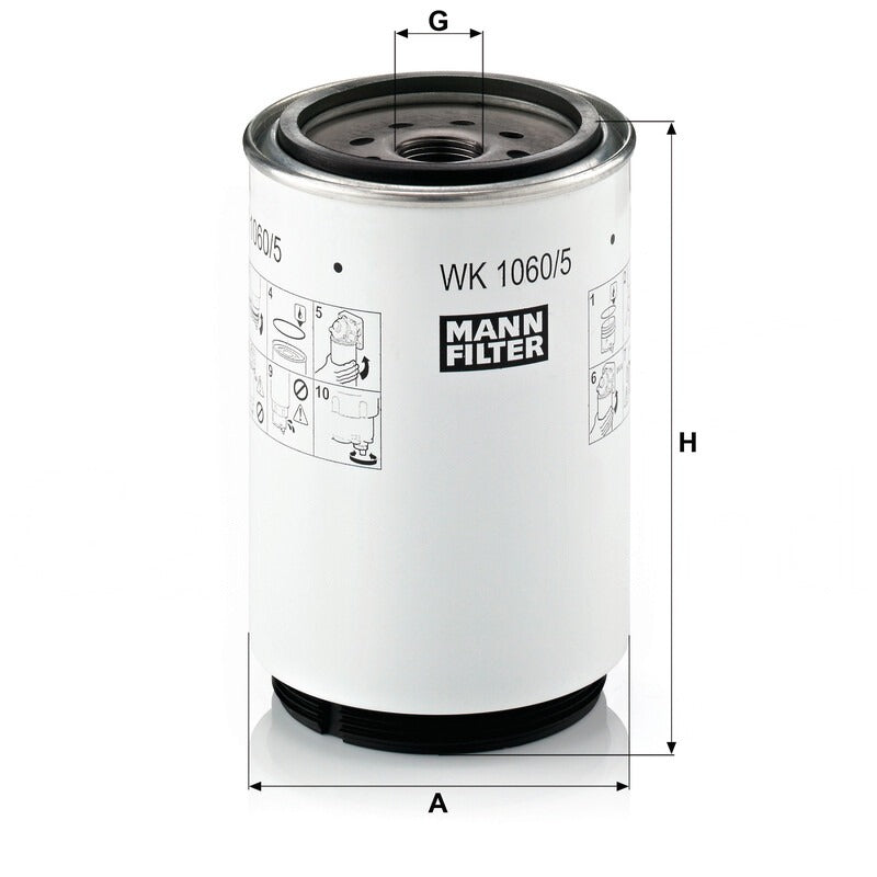 MANN FILTER Kraftstofffilter WK 1060/5X MANN FILTER