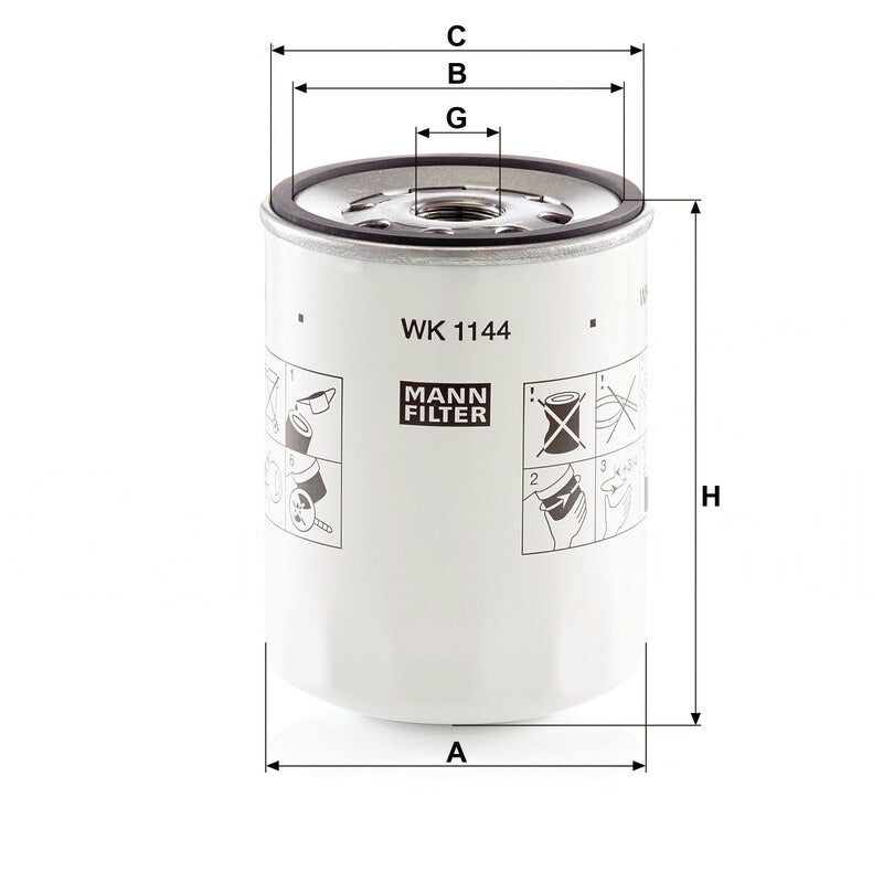 MANN FILTER Kraftstoffwechselfilter WK 1144 MANN FILTER