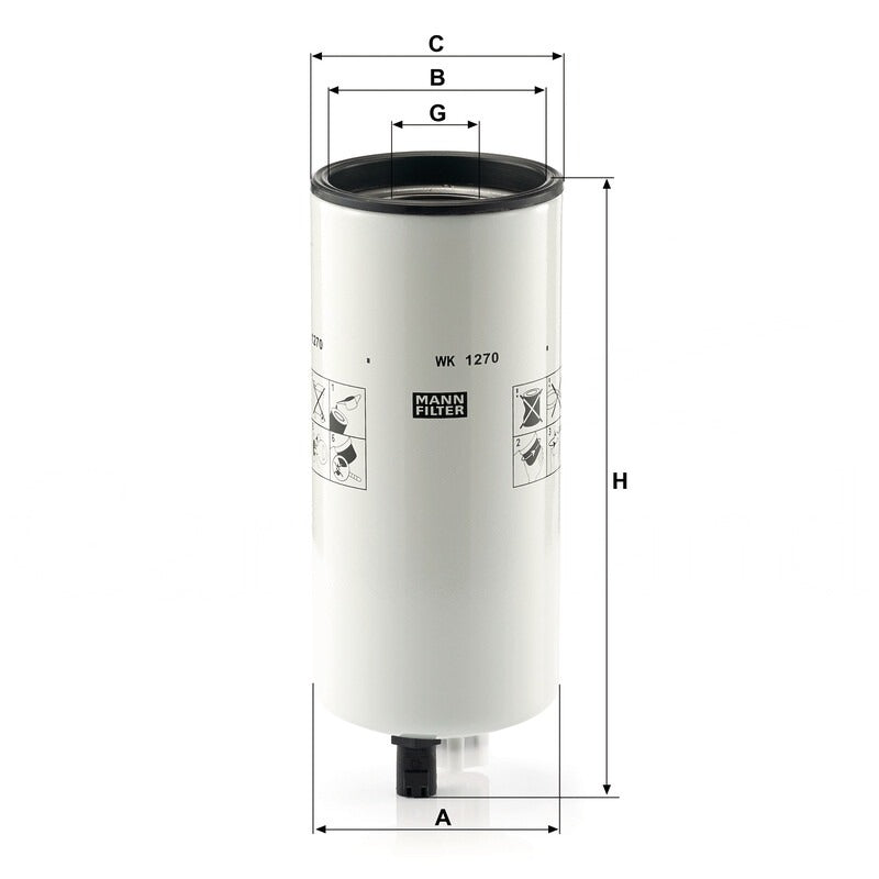 MANN FILTER Kraftstoffwechselfilter WK 1270 MANN FILTER