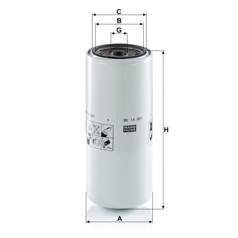 MANN FILTER Kraftstoffwechselfilter WK 14001 MANN FILTER