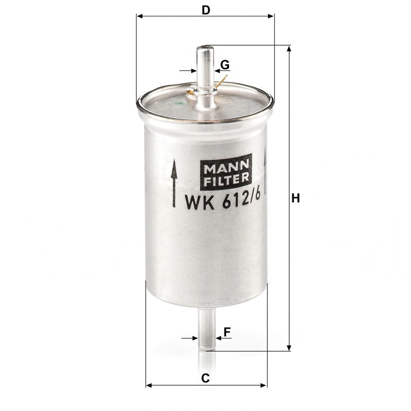 MANN FILTER Kraftstofffilter WK 612/6 MANN FILTER