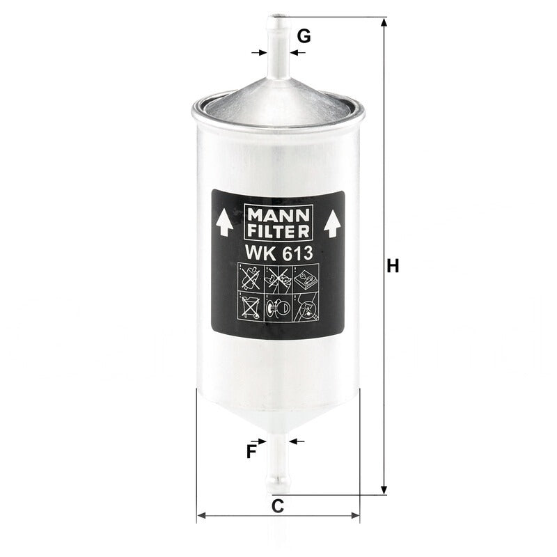 MANN FILTER Kraftstofffilter WK 613 MANN FILTER