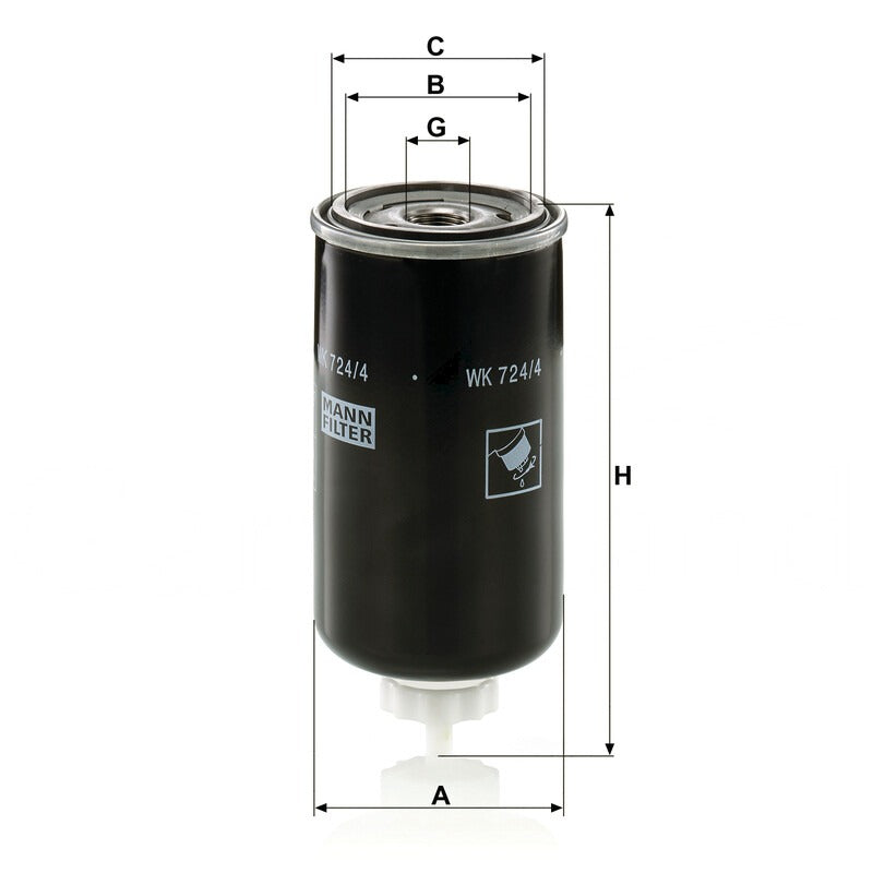 MANN FILTER Kraftstofffilter WK 724/4 MANN FILTER