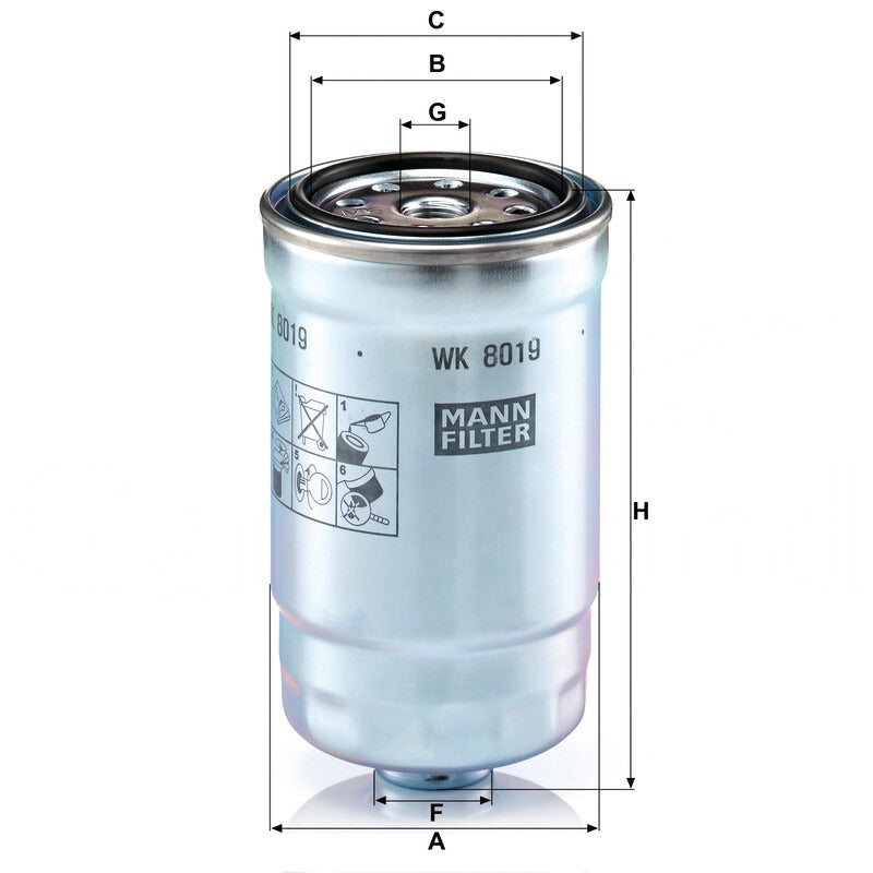 MANN FILTER Kraftstofffilter WK 8019 MANN FILTER