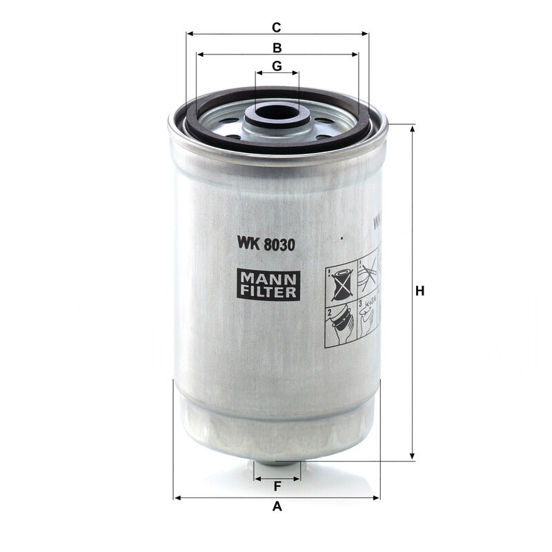 MANN FILTER Kraftstoffwechselfilter WK 8030 MANN FILTER