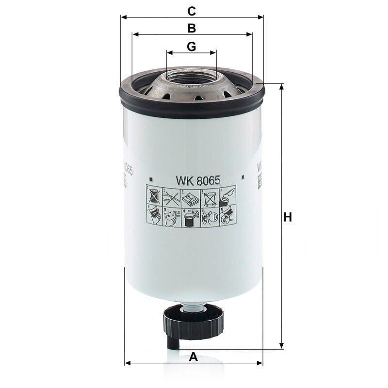 MANN FILTER Kraftstoffwechselfilter WK 8065 MANN FILTER