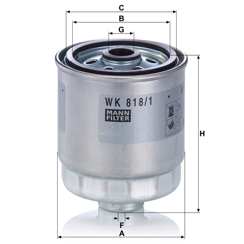 MANN FILTER Kraftstofffilter WK 818/1 MANN FILTER