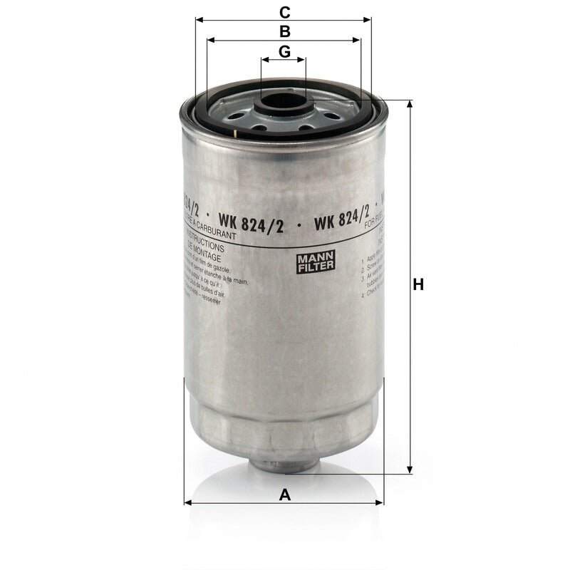 MANN FILTER Kraftstofffilter WK 824/2 MANN FILTER