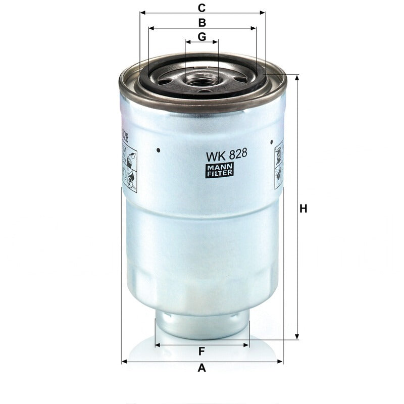 MANN FILTER Kraftstofffilter WK 828X MANN FILTER
