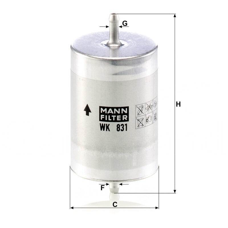 MANN FILTER Kraftstofffilter WK 831 MANN FILTER