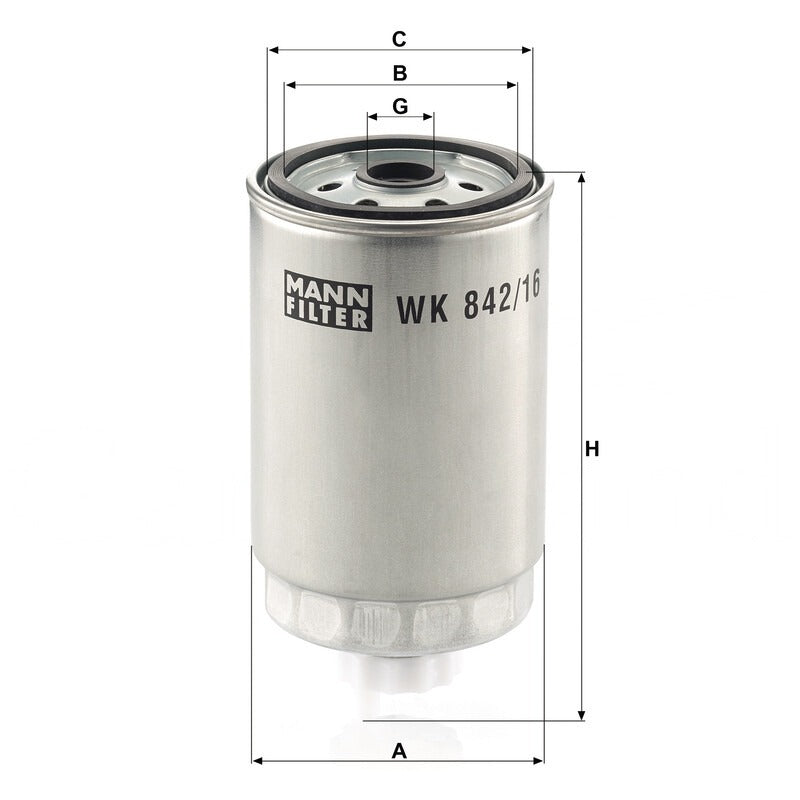 MANN FILTER WK 842/16 MANN FILTER