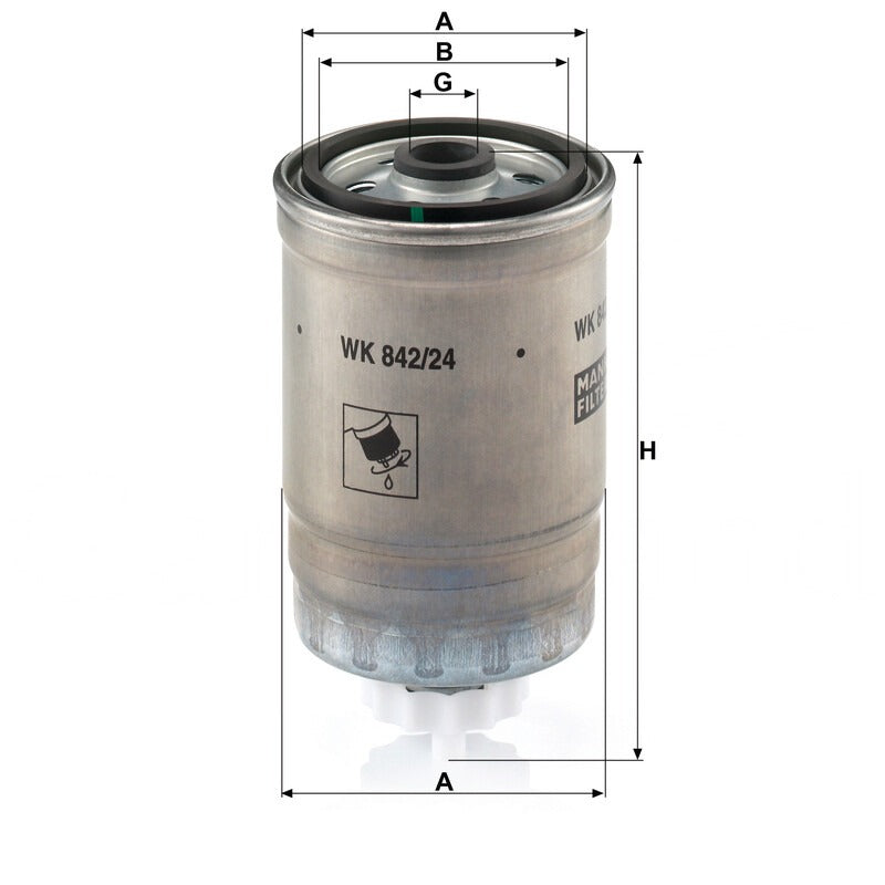 MANN FILTER Kraftstofffilter WK 842/24 MANN FILTER
