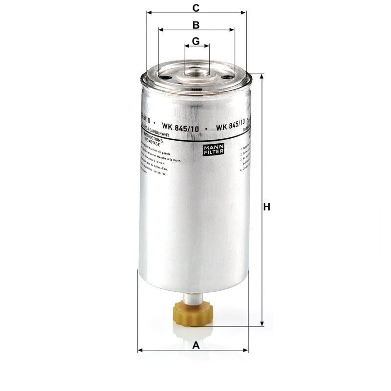 MANN FILTER Kraftstofffilter WK 845/10 MANN FILTER