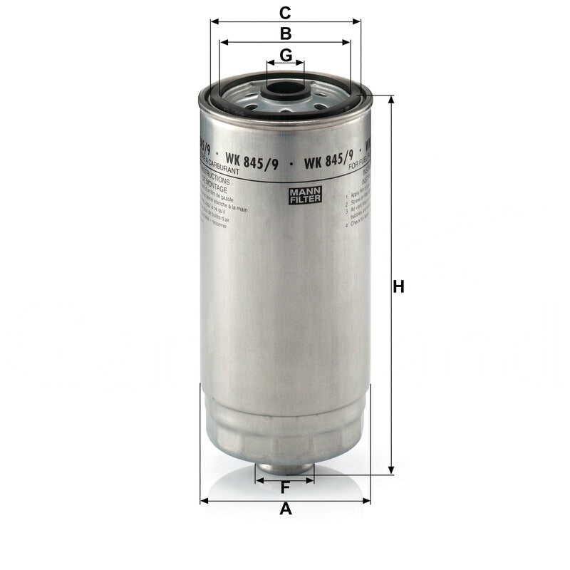 MANN FILTER Kraftstofffilter WK 845/9 MANN FILTER