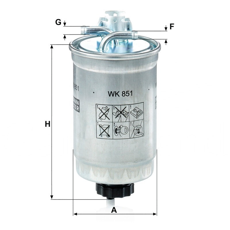 MANN FILTER Kraftstofffilter WK 851 MANN FILTER