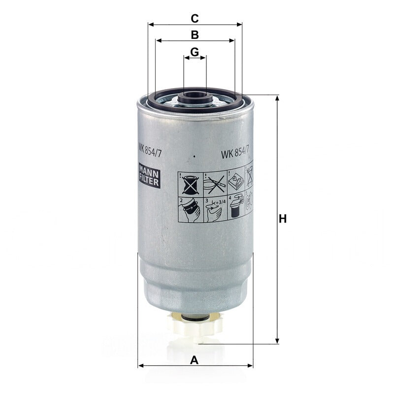 MANN FILTER Kraftstofffilter WK 854/7 MANN FILTER