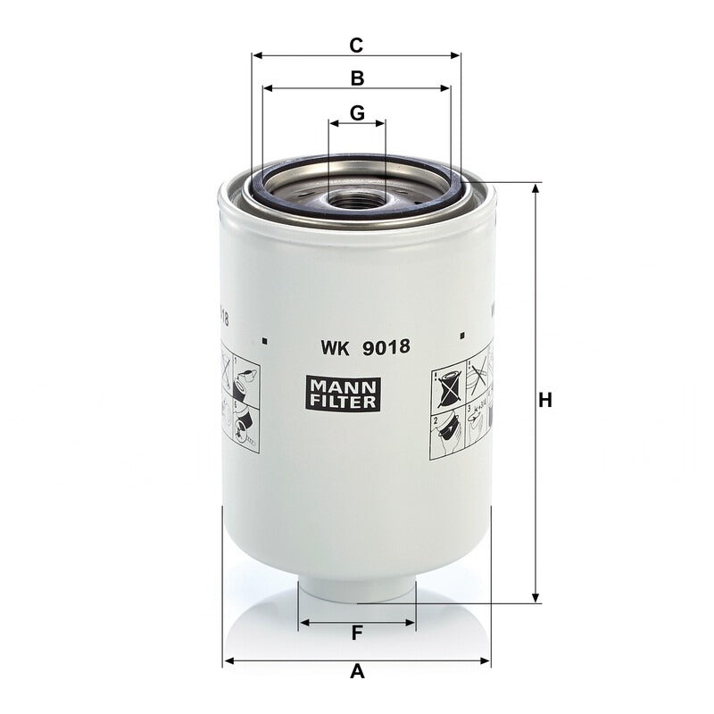 MANN FILTER Kraftstoffwechselfilter WK 9018X MANN FILTER