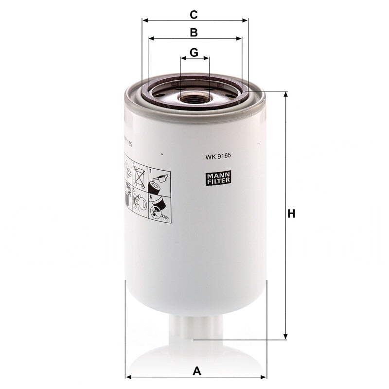 MANN FILTER Kraftstofffilter WK 9165X MANN FILTER