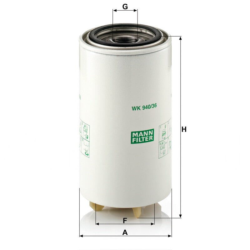 MANN FILTER Kraftstofffilter WK 940/36X MANN FILTER