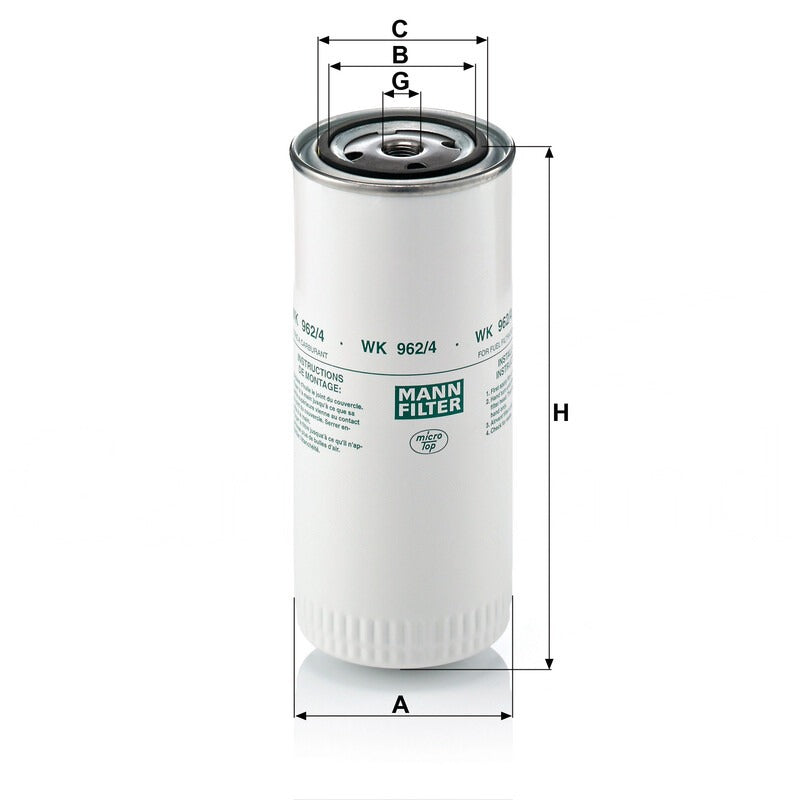 MANN FILTER Kraftstofffilter WK 962/4 MANN FILTER