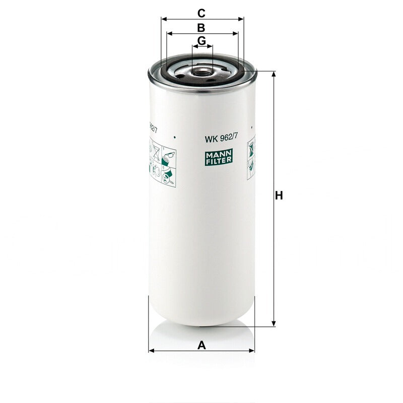 MANN FILTER Kraftstofffilter WK 962/7 MANN FILTER