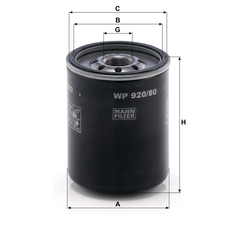 MANN FILTER Ölfilter WP 920/80 MANN FILTER