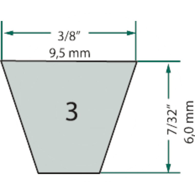 GRANIT by PIX Keilriemen – 32" Zoll Länge innen (mm) 775