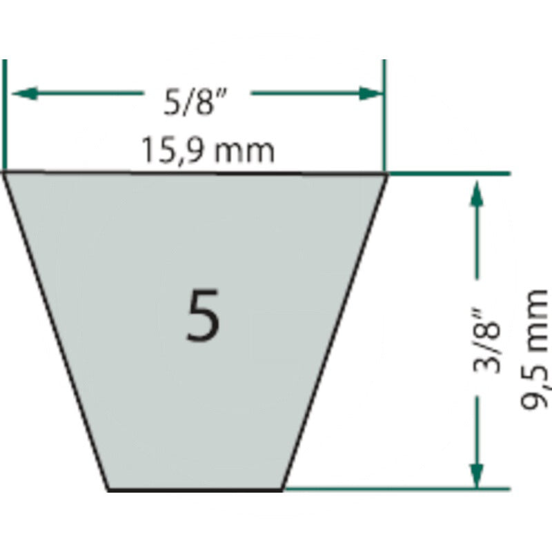 GRANIT by PIX Keilriemen – 32" Zoll Länge innen (mm) 744